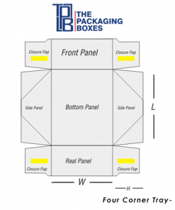 Four Corner Tray Boxes Design