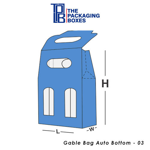 Gable Bag Auto Bottom Design Four Corner with Display Lid Boxes