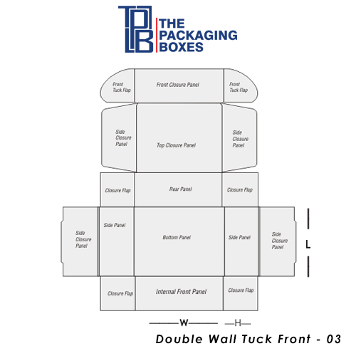 custom double wall tuck front structural diagram Double Wall Tuck Front Boxes